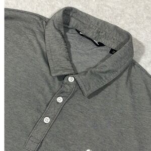 Travis Mathew Mens Golf Polo‎ Shirt Gray Short Sleeve Performance Tech XXL